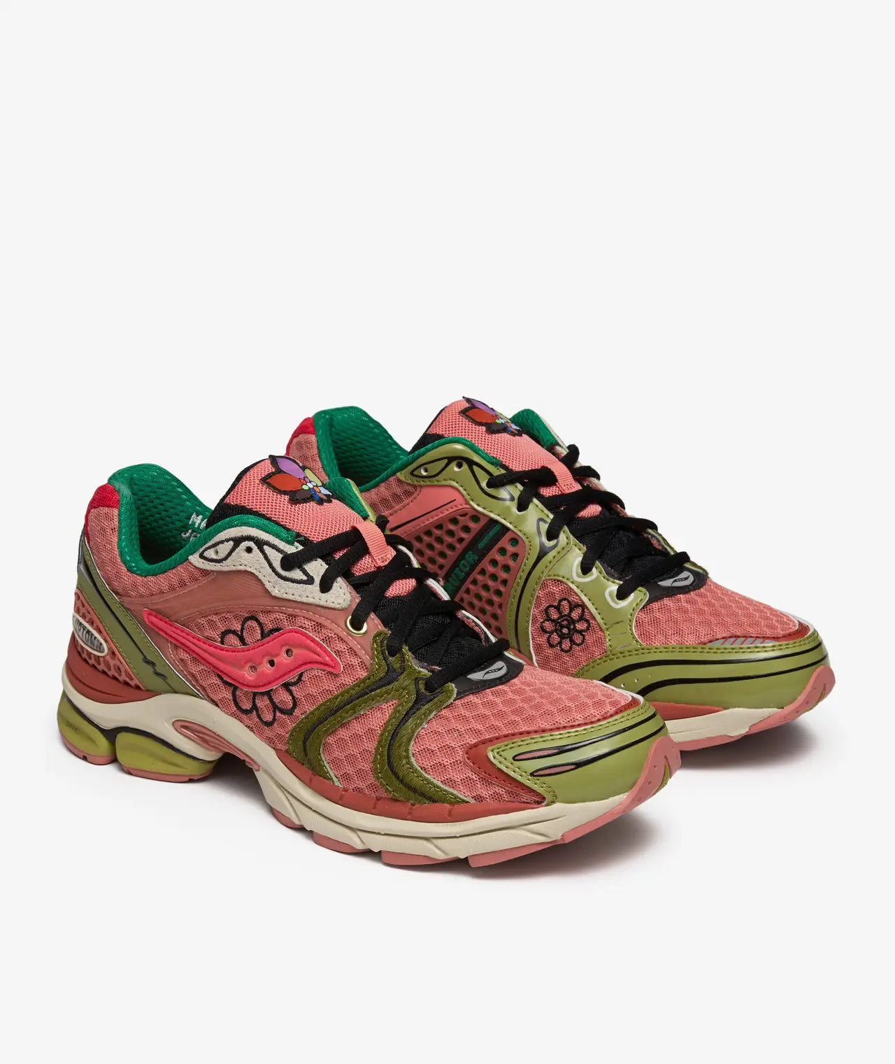 Saucony ProGrid Triumph 4 "Flowers Grow Uptown" x Jae Tips - Peach/Leaf